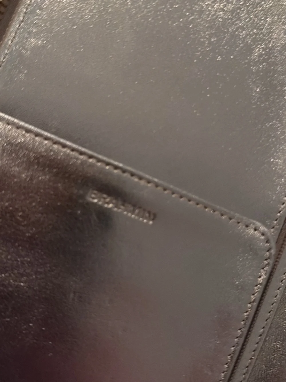 Brahmin Cream Croc-Embossed Zip Wallet